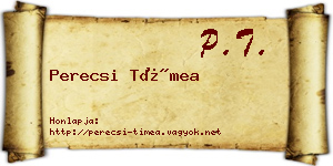 Perecsi Tímea névjegykártya